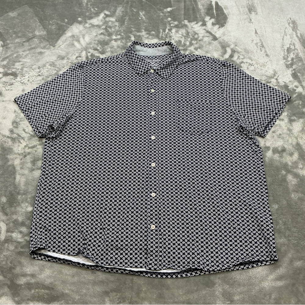 Tailor Vintage Button Down Short Sleeve Men’s XXL soft cotton blend chest pocket